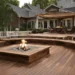 what to consider when installing a fire pit on a trex deck